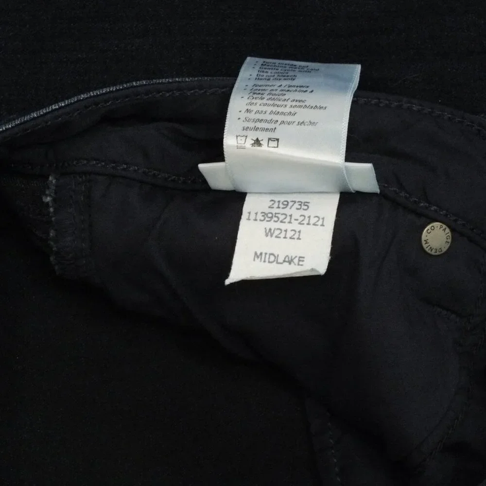 Paige Denim Skyline Straight Distressed Dark Wash Designer Jeans Women’s Size 30 - Picture 6 of 12